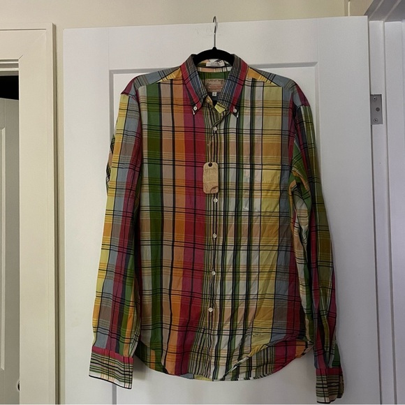 NWT Gant Indian Cotton Madras Shirt Regular Fit Shirt - Picture 3 of 12